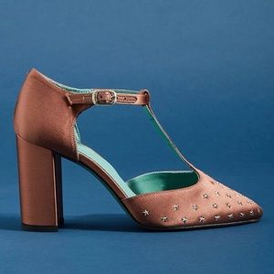 Anthropologie LAB Studded T-Strap Pumps
